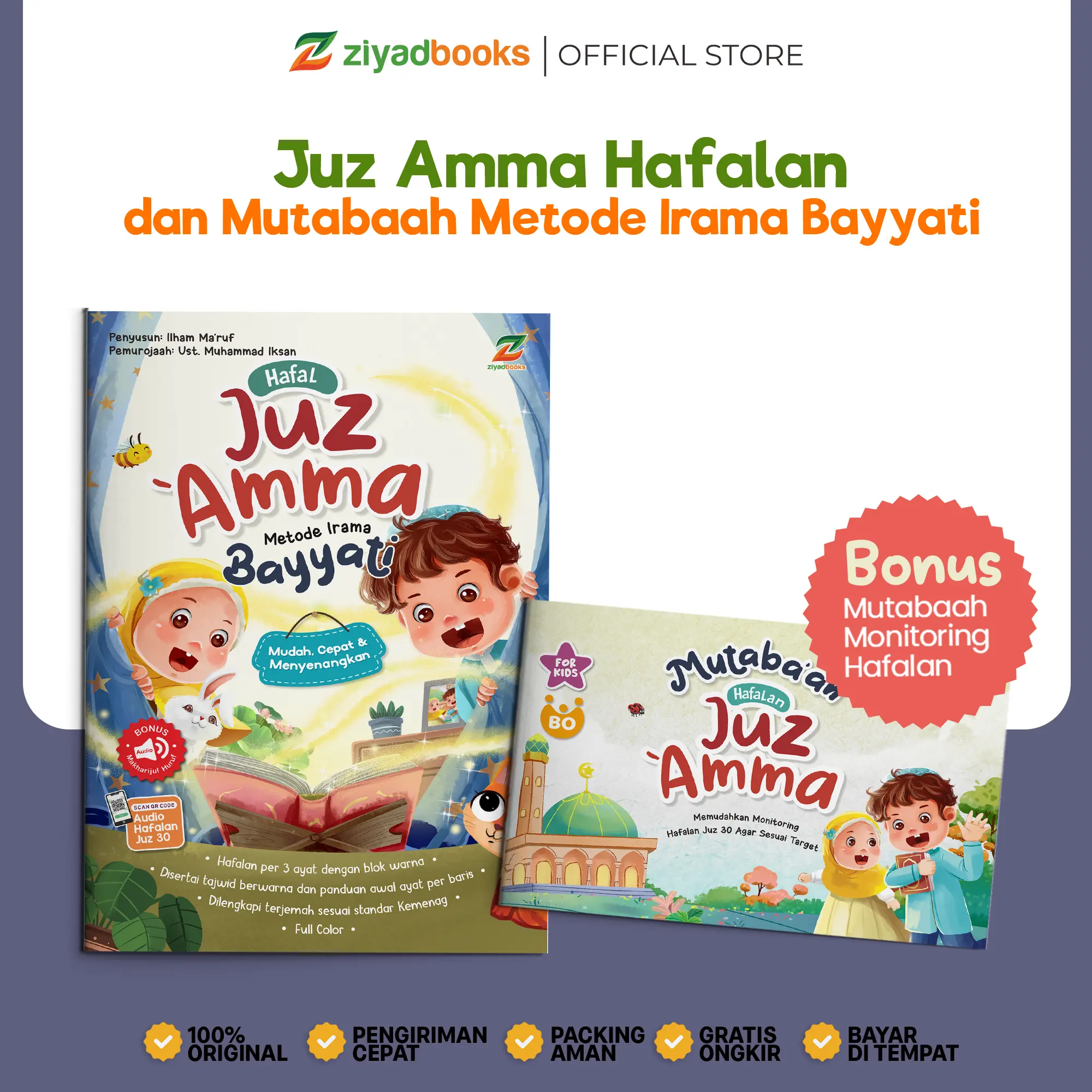 Juz Amma Lengkap Hafalan dengan Mutabaah Metode Irama Bayyati - Juz 30 Lengkap dengan Terjemahan Mushaf Alquran