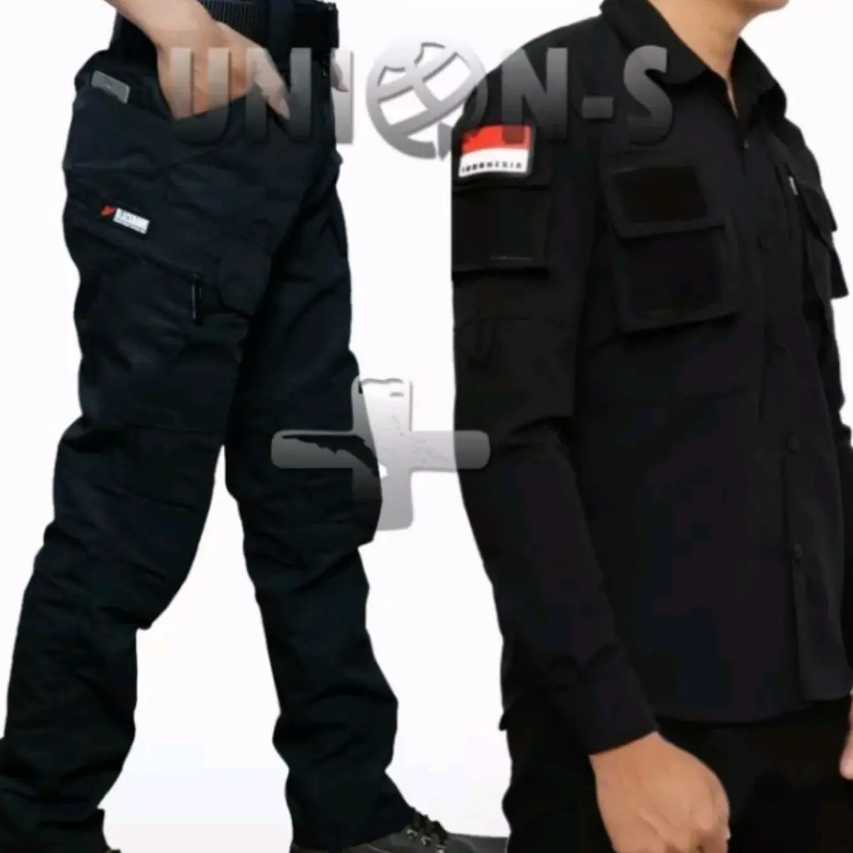 SETELAN BAJU KEMEJA TACTICAL 511 + CELANA PANJANG PDL OUTDOOR Katun Polos Lengan panjang Pria Hitam Casual Dewasa Polos Cowok