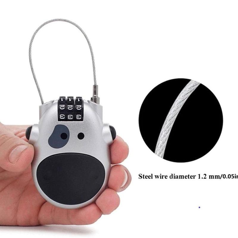 Product Introduction of Steel Wire Retractable Cable Lock for Motorcycle Helmets with Code Combination Security S3Y8 31
