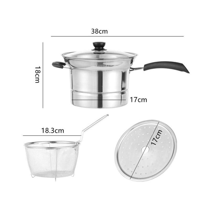 Product Introduction of Deep Fryer Cooking Tools Soup Pot with Filter Basket for Picnic Party Kitchen 0