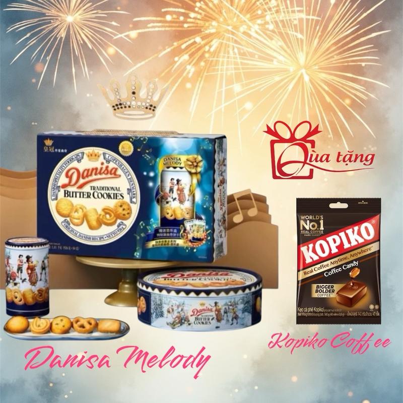 [Deal Độc Quyền] Hộp Quà Bánh Quy Danisa Melody Hộp Nhạc 992G ( Limited) - Date Mới - Tặng Kèm 1 Túi Kẹo KOPIKO DATE MỚI