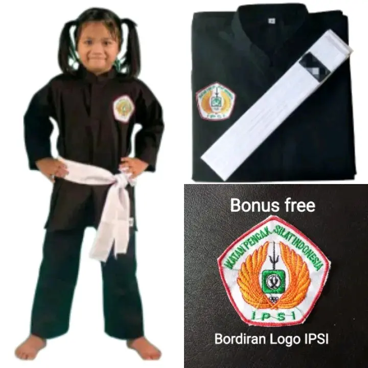 Seragam SILAT ANAK & DEWASA bunus IPSI bordir Nyaman Uniseks Set Sport Outdoor 0
