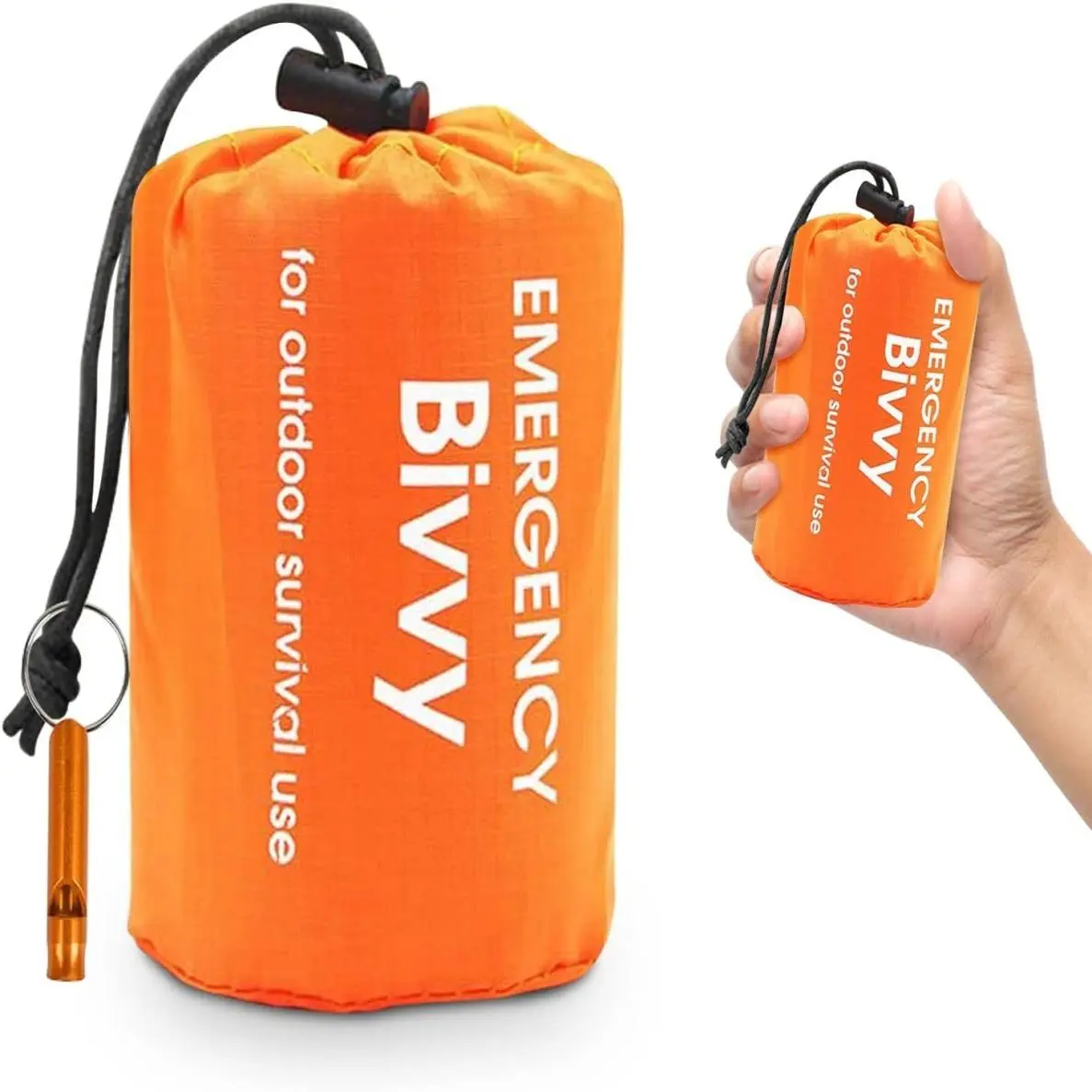 Emergency Sleeping Bag, 1 Count Waterproof Emergency Blanket, Super Light Heat Resistant Cold Resistant Sleeping Bag for Outdoor Camping Hiking