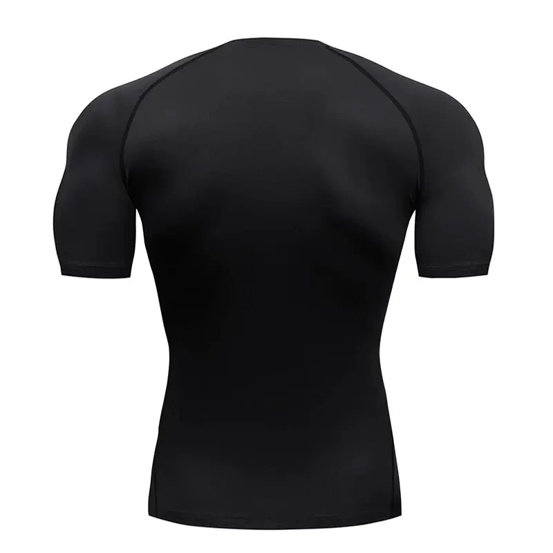 Summer Sports Tops Quick Dry Men's Compression Shirt Short Sleeve Second Skin Gym Workout Short Fitness Running T-Shirt Men Wear 1