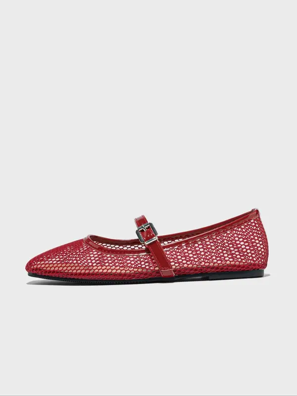 Women's Fashionable Solid Color Hollow Out Design Black Flats Shoes, Flats Sandals, Casual Comfortable Square Toe Ballerina Soft Sole Walking Shoes for Summer, Lightweight Breathable Shoes for Daily, Girl, Ballet Flats, Footwear 6
