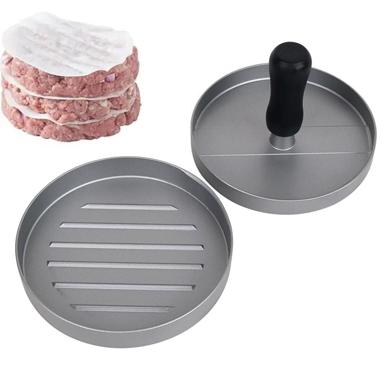 Khuôn Bánh Hamburger Tròn, Chất Lượng Cao, Làm Bằng Hợp Kim Nhôm, Thích Hợp Để Làm Thịt Bò, Bánh Hamburger BBQ Và Bánh Mì Kẹp, Khuôn Thực Phẩm Nhà Bếp 1