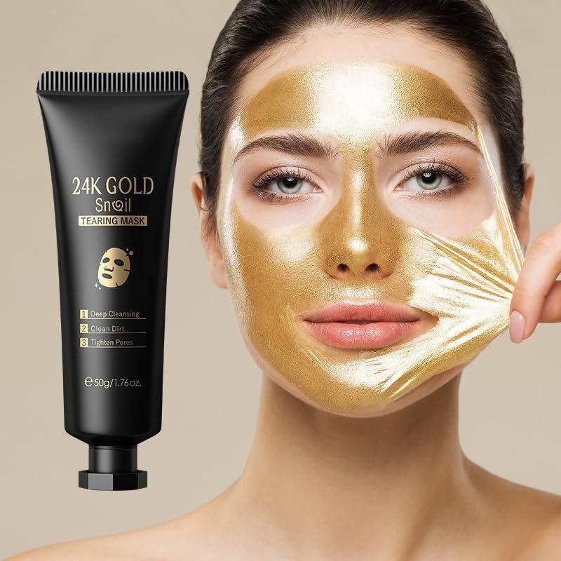Product Introduction of Peel Off Mask, 1 Count/4 Counts Mask Including Sakura Peeling Mask & 24k Gold Snail Peeling Mask & Eye Mask, Deep Cleansing Facial Mask, Facial Skin Care Product for Women & Men 2