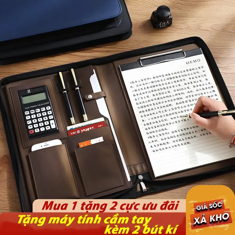 Sổ Tay Doanh Nhân Cao Cấp Chống Nước - Tặng kèm bút kí và giấy ghi chú takenote 0