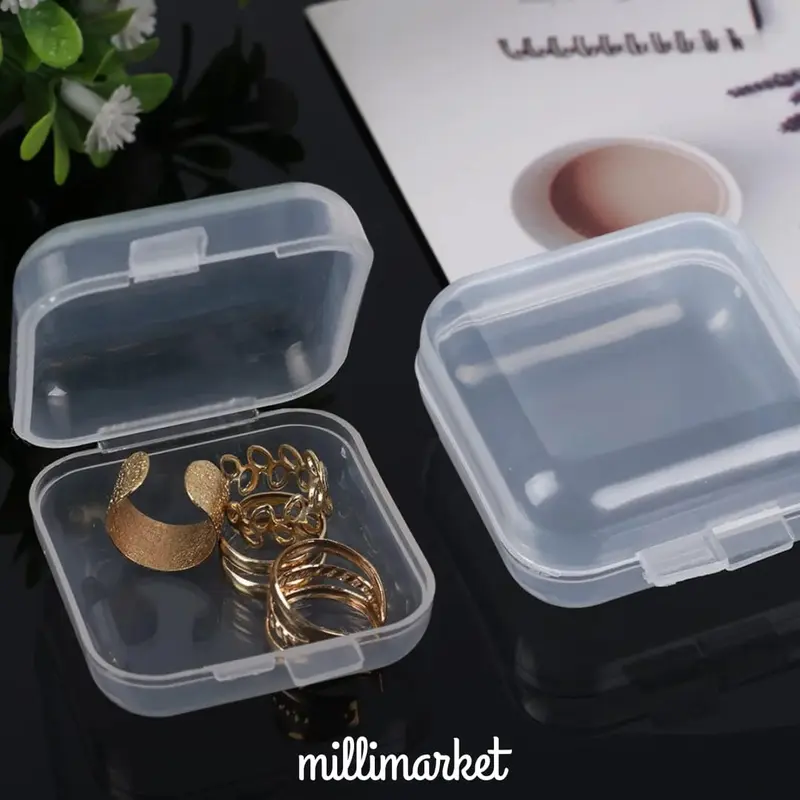 KOTAK MINI KECIL TRANSPARAN / Tempat simpan Obat perhiasan anting cincin box memory card / packing permen / mini storage transparant 8