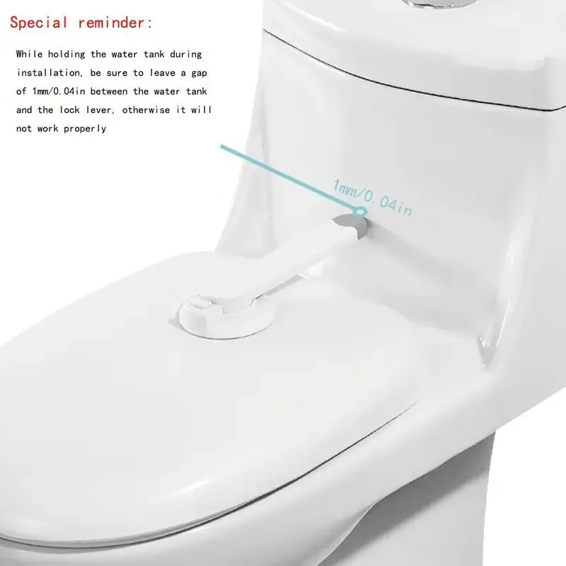 Children's Safety Toilet Lock, Toilet Lock with Adhesive Fixing, Durable Protective Toilet Lock for Kids & Pets, Travel Essentials 2