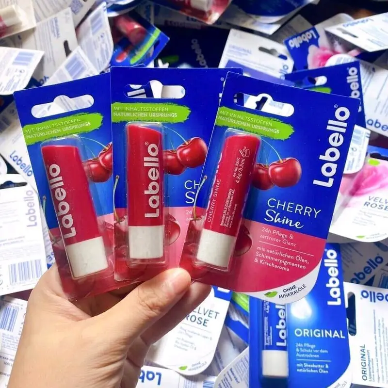 Son Dưỡng Môi Labello Của Đức Nữ Cherry, chống khô môi, chống nứt nẻ môi 0