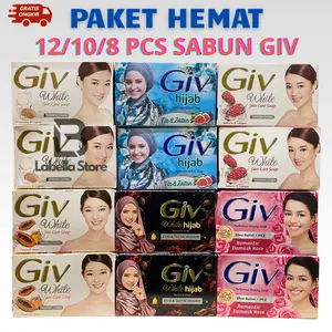 12Pcs/10Pcs/8Pcs SABUN MANDI GIV BATANG KEMASAN 72GRAM. Soap GIV Sabun Mandi Sabun GIV Batang Sabun GIV GIV Body Wash