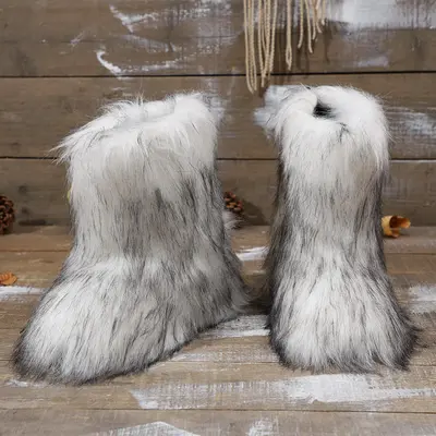 All fur boots best sale