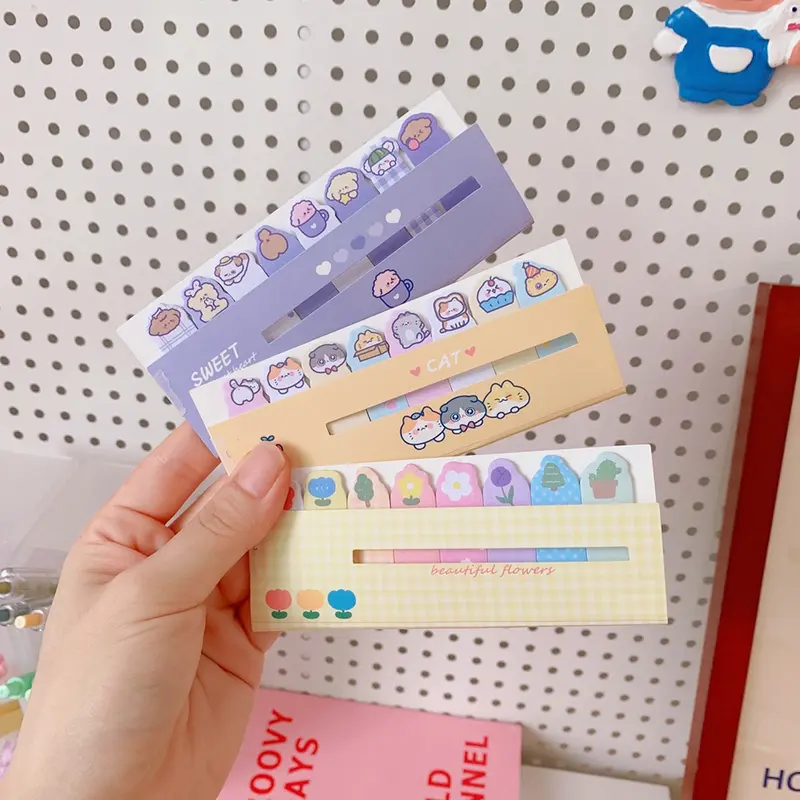 BISA COD S6155 Memo Sticky Motif Karakter 8 in 1/ Penanda Buku Stationery Memo Pad Paper 2