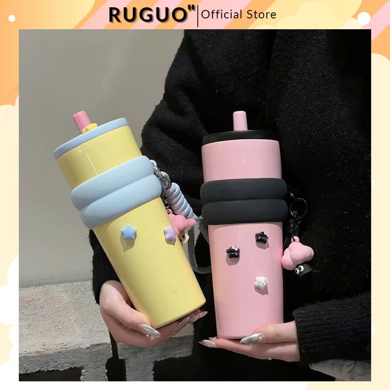 Ly Giữ Nhiệt FUN CANDY CUP Dung Tích 710ml Inox 316 Đi Kèm Móc Khoá Quai Xách Tiện Lợi