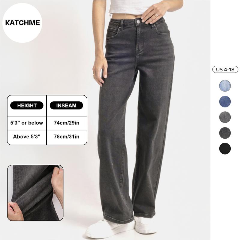 Street Solid Patchwork High Waist Boot Cut Denim Jeans Street Solid Patchwork High Waist Boot Cut Denim Jeans