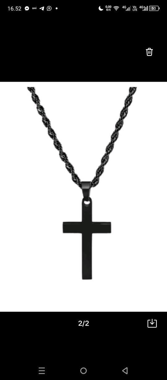 Product Introduction of Kalung Tambang Salib Pria Wanita Titanium Model Harian Terlaris Aksesoris Hadiah kalung salib pull and bear 8