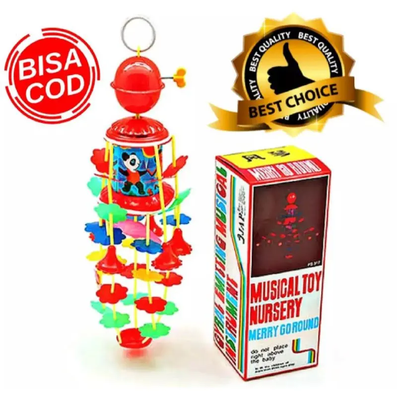 Mainan Anak Bayi Edukasi Merry Go Round Musical Toy Nursery Maenan Anak-anak Musik Bayi Laki-laki Dan Perempuan Gantung Putar Murah