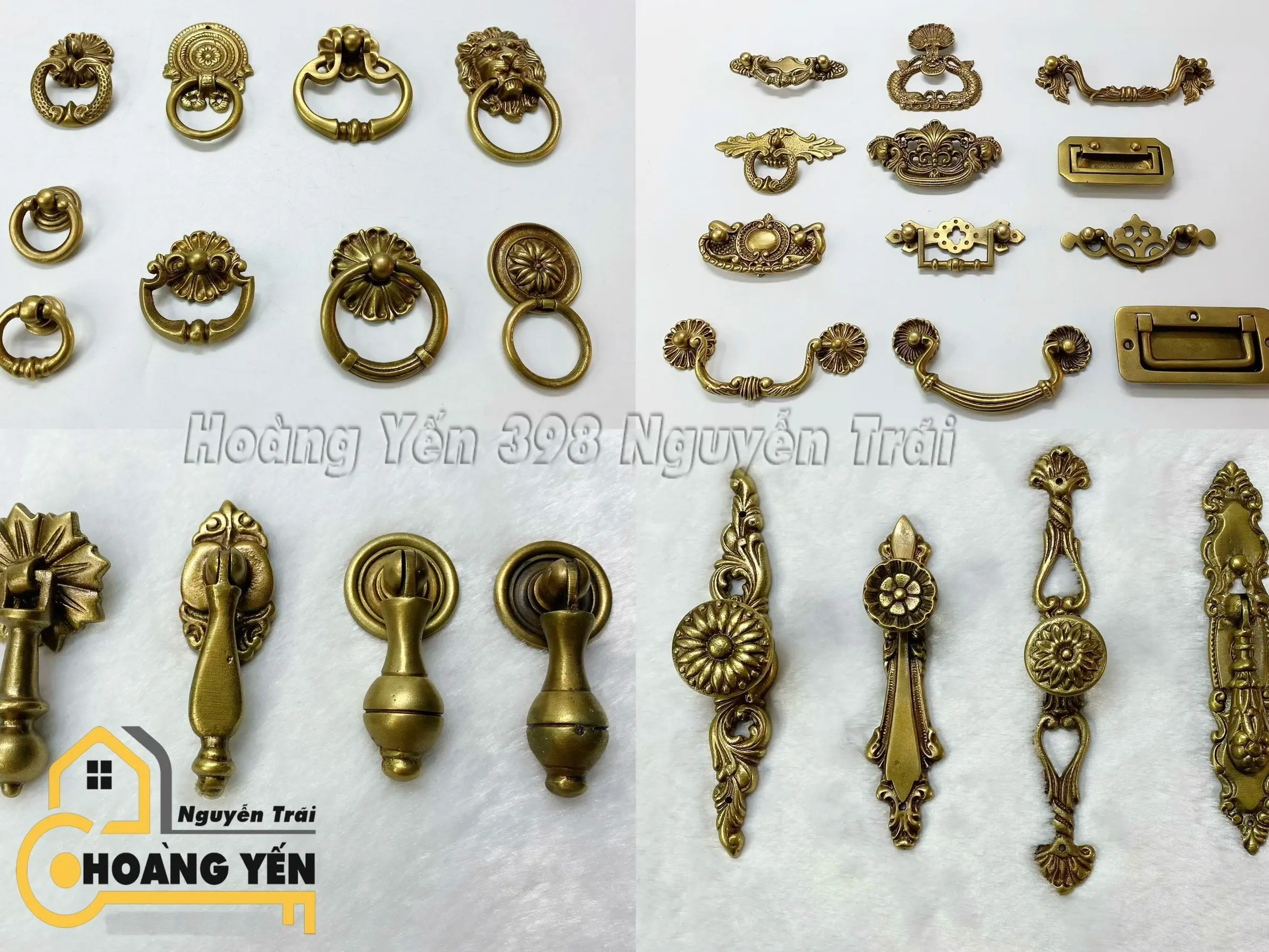 Tay Nắm Ngăn Kéo Tủ Quần Áo Bằng Đồng, Tay Kéo Tủ Bếp, Núm Tủ Trang Trí, Tay Cầm Mở Tủ Tân Cổ Điển