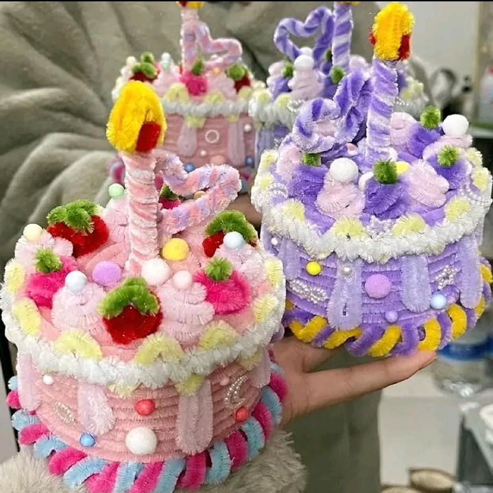 SET NGUYÊN LIỆU  HỘP BÍ MẬT TẠO HÌNH BÁNH KEM BẰNG KẼM NHUNG LOẠI 1 - DIY/ HANDMADE 1