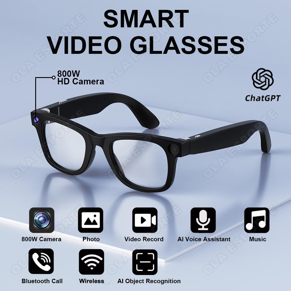 New Smart Glasses 800W Camera Video Recording Photo Album Music Playback Bluetooth Call Image Recognition Glasses For Men Women - Image 2