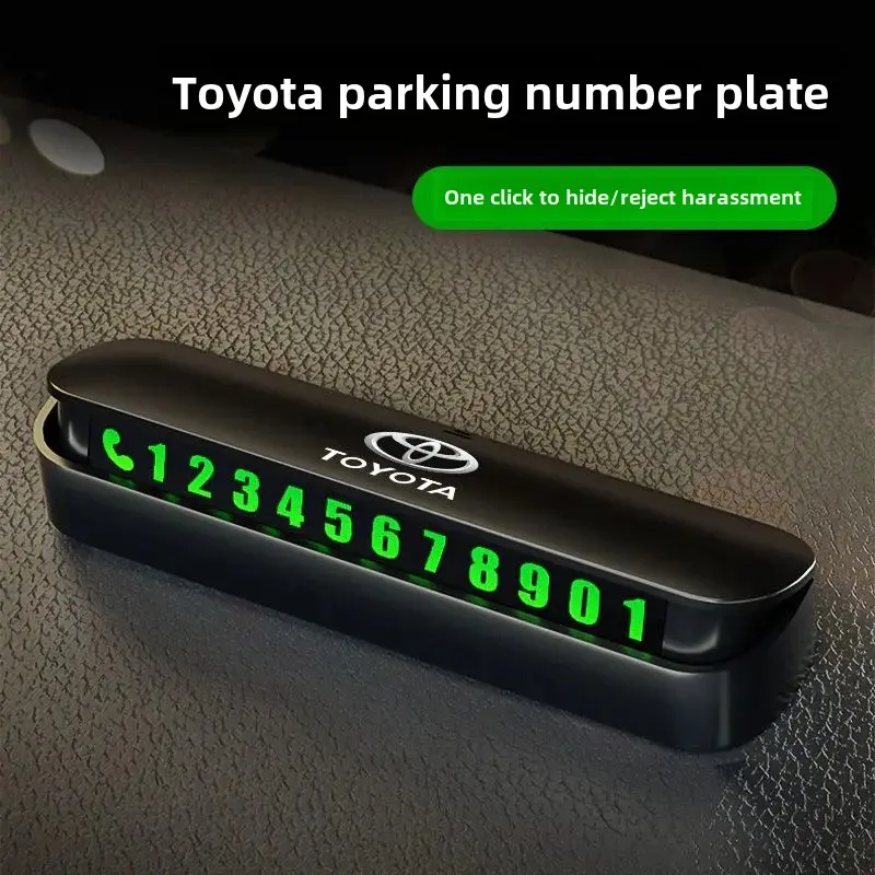 Thẻ đỗ xe tạm thời, cho điện thoại trên ô tô, thích hợp cho Toyota Camry, Rồng Châu Á, RAV4, Highlander và Senano, có Số điện thoại trên ô tô