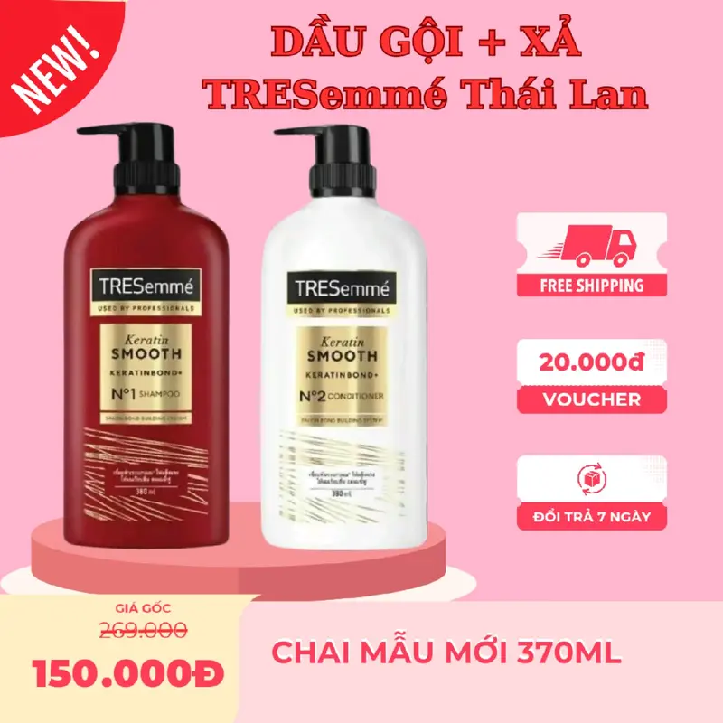Combo 2 chai Dầu Gội+Xả Tresemme Thái Lan 370ml/chai Women 5