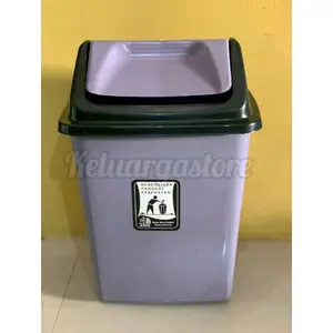 (keluargastore)kotak tempat sampah 42 liter plastik yutaka abu abu dustbin kotak sampah sekolah madrsah kantor dll