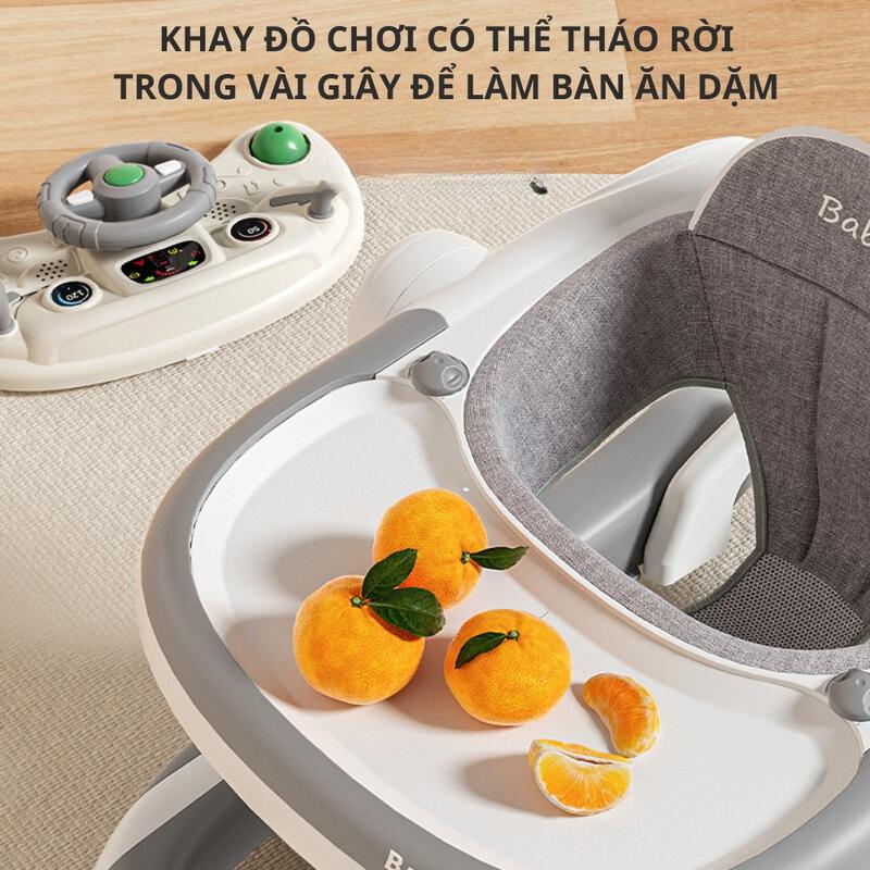 Xe tập đứng cho bé, xe tập đi chữ U cao cấp Babyhope cho bé có cần đẩy điều chỉnh độ nghiêng dễ dàng 6