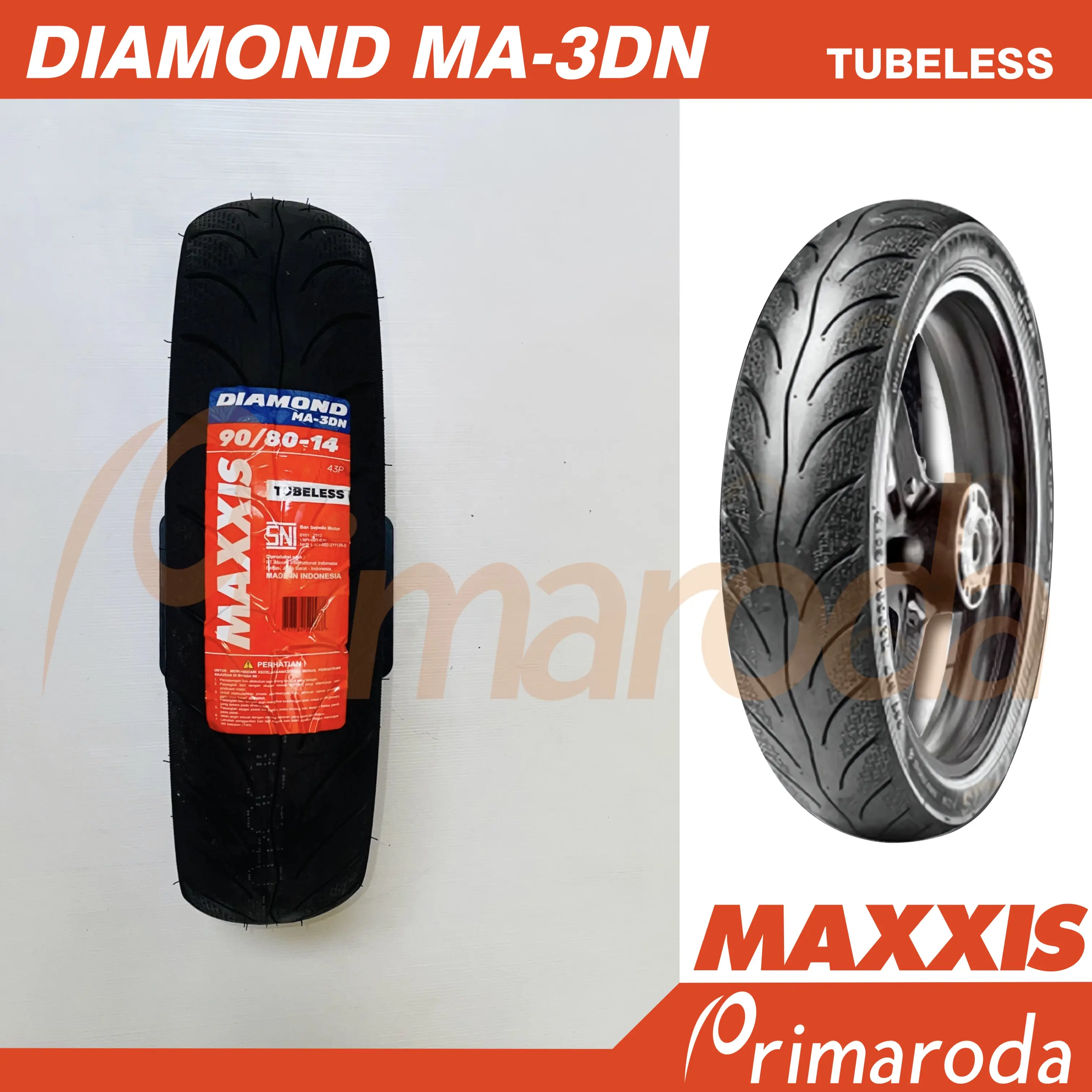 Ban motor MAXXIS Diamond MA-3DN 90/80 Ring 14 90/80-14 Tubeless