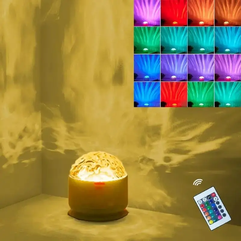 Water Ripple & Aurora Projector Light, 1 Count LED Starry Night Light with Remote Control, Decorative Light for Bedroom, Living Room, Party, Birthday, Audio 4