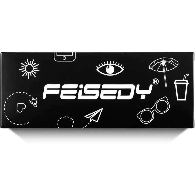 FEISEDY Lightweight Pilot Glasses Frame Blue Light Blocking Glasses Women Men Oversized Square Computer Glasses B2387 7