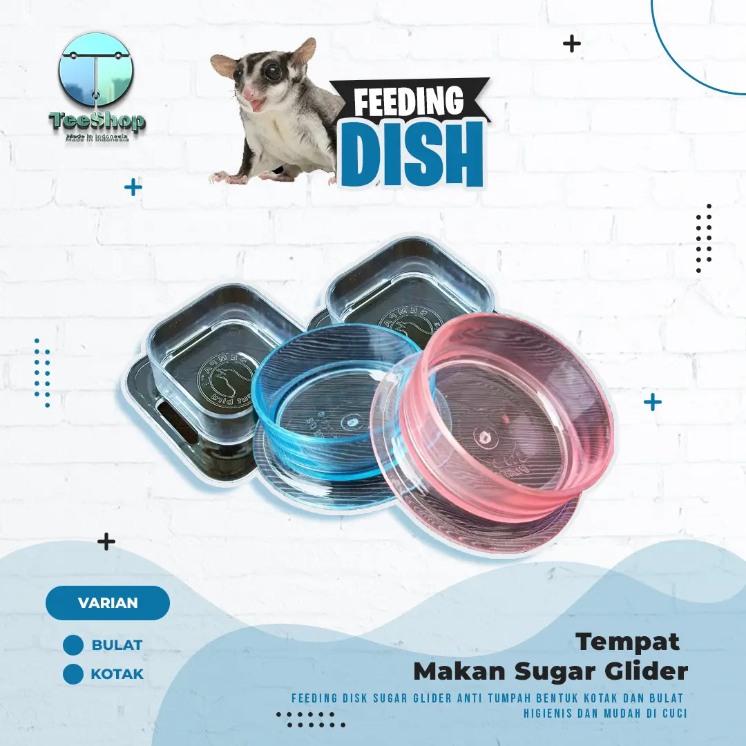 TEMPAT MAKAN MINUM PAKAN HEWAN HAMSTER KUCING ANJING SUGAR GLIDER LANDAK KELINCI SWEET PLATE