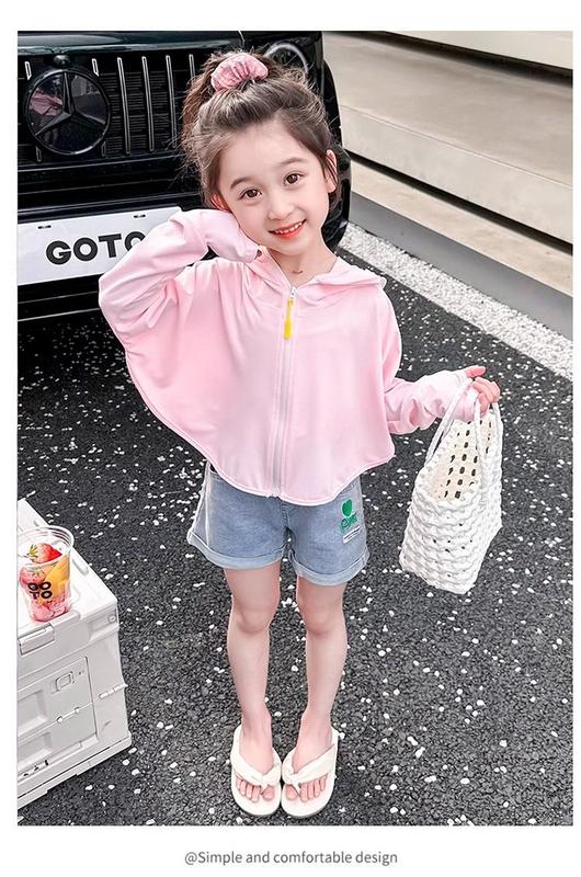 Product Introduction of Children's Cape Sun Protection Clothing Summer Thin Girls' Ice Silk Sun Protection Clothing Baby Summer Fashionable Skin Clothing Children's Fashion 8