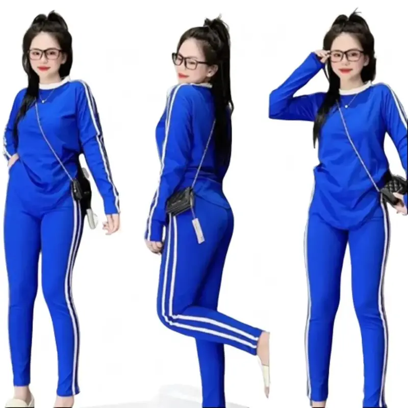 BỘ THU ĐÔNG THUN GÂN TĂM LẠNH, ÁO VẠC BẦU, QUẦN KẺ SỌC DỄ THƯƠNG - CÁ TÍNH Top Nữ 1