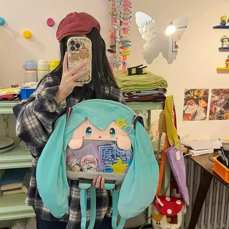 (COD) Tas Hatsune  tas Selempang Wanita Anak anak Fashion Motif Kartun Tas Boneka Tas Tangan Tas ransel SUPERMALL88 Bag 5