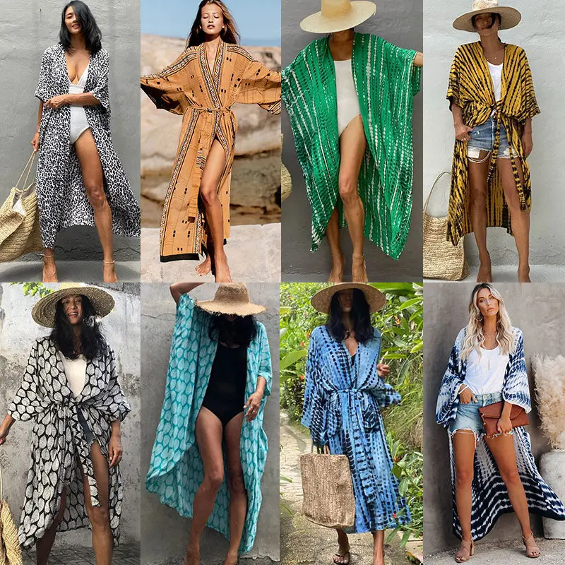 Penutup Bikini, Ketibaan Baru, Kardigan Perlindungan Matahari, Sesuai untuk Sut Mandi Mata Air Panas, Penutupan Luar, Sesuai untuk Percutian Tepi Laut dan Pantai, Kardigan Kot untuk Wanita
