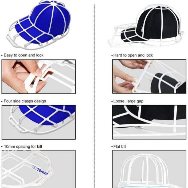 Baseball Cap Washer for Washing Machine, Baseball Hat Cleaning Protector, Hat Washing Frame Cage, Hat Washing Holder 6