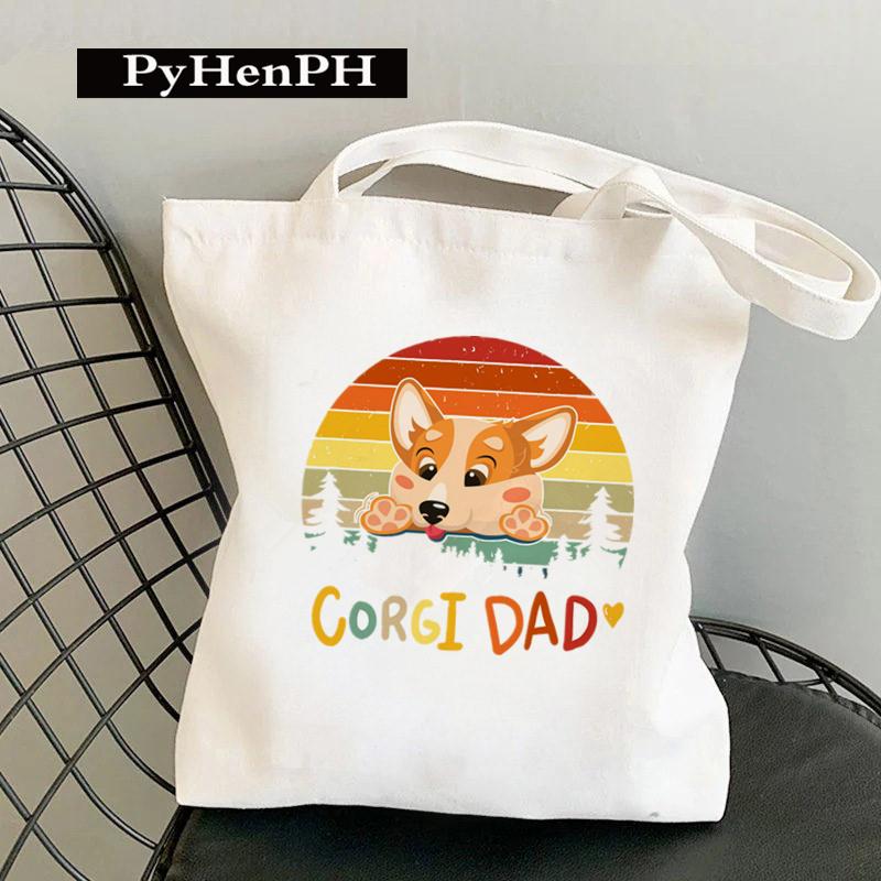 Product Introduction of Túi Vải Hình Chó Corgi, Thiết Kế Dễ Thương, In Hình Chó Corgi Hoạt Hình, Sức Chứa Lớn, Thích Hợp Cho Học Sinh, Mẹ Và Bé, Lý Tưởng Làm Một Chiếc Túi Vải 3