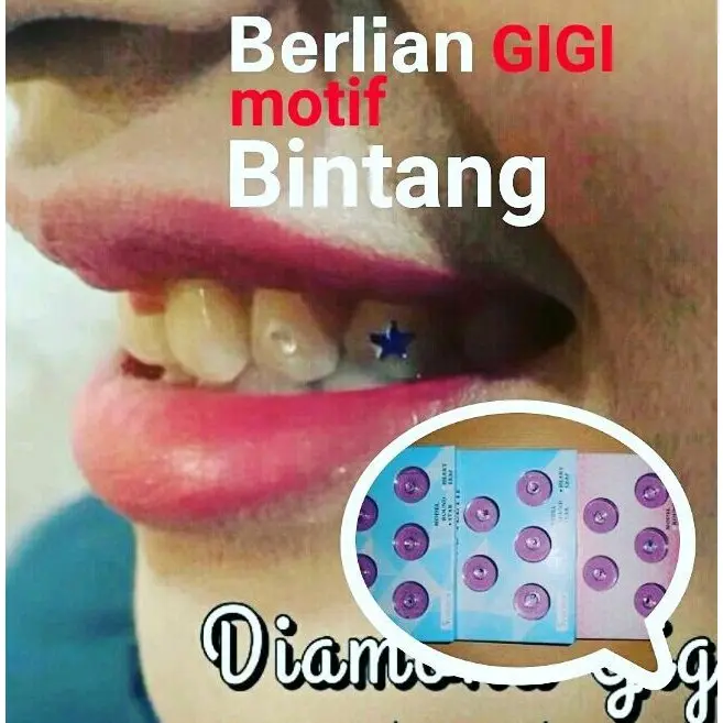 Berlian Motif Bintang perpack isi 5pcs