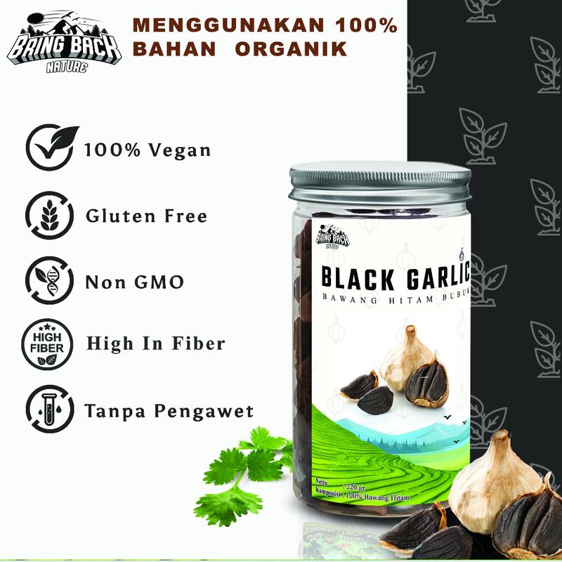 BAWANG TUNGGAL HITAM 250gr HERBAL TURUN TEMURUN / BAWANG HITAM TUNGGAL LANANG KUALITAS PREMIUM  ALAMI / BLACK GARLIC / BLACK SOLO GARLIC 2