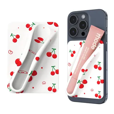 thumbnail image 2 of Phone Case Lip Gloss Holder - Silicone Card & Lipstick Holder With Self-Adhesive Back (White) 2 of 11