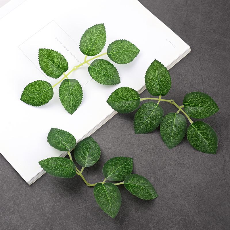 Product Introduction of [pml]10/30/50pcs Rose Leaves Artificial Greenery Fake Rose Flower Leaves DIY Craft Decor Decorative 17