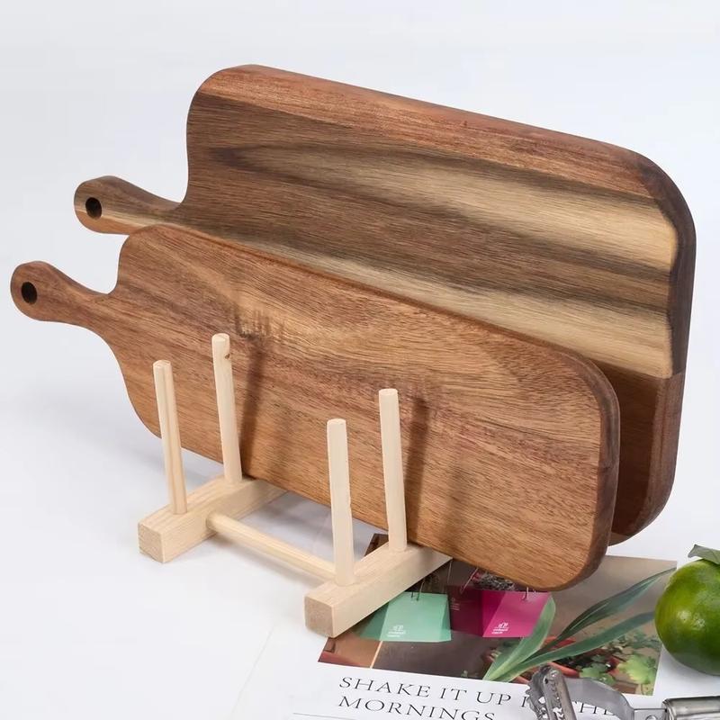 Thickened Wooden Cutting Boards Anti-mold Kitchen Tools Charcuterie Board with Handle Solid Wood Chopping Blocks For Bread Fruit Plates 4