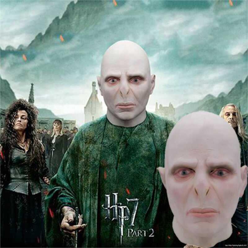 Product Introduction of Ready Stock Adult Unisex Magic ELF Mask Movie Potter Voldemort Cosplay Mas Party Game Spoof Bald Latex Headgear Halloween Costume Supplies Accessory 3