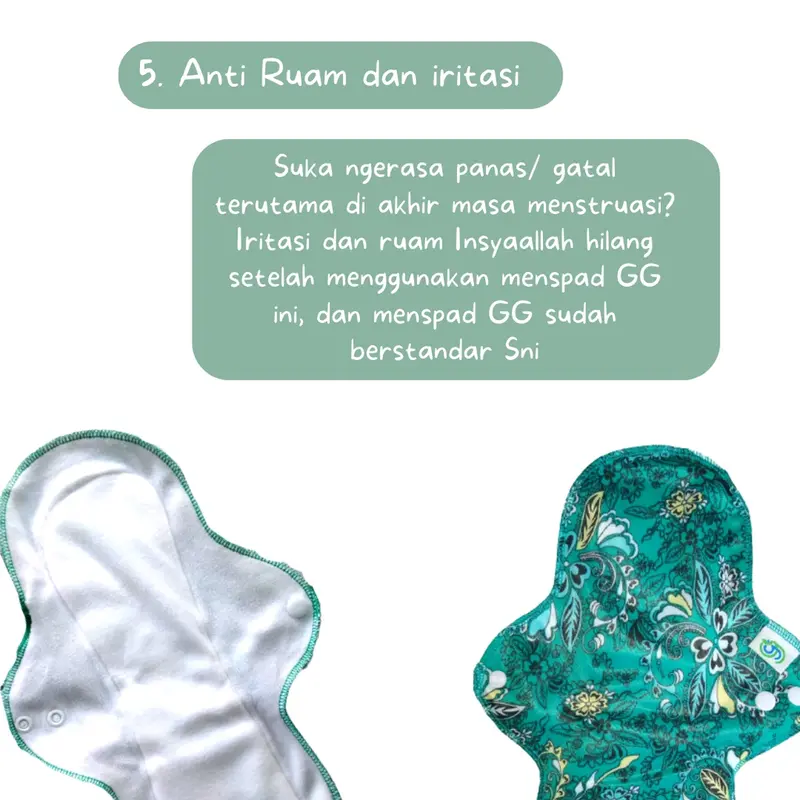 [PREMIUM] Menspad GG LEMBUT DaY night pantyliner pembalut kain BISA DI CUCI ULANG LEBIH HEMAT BERSNI 6