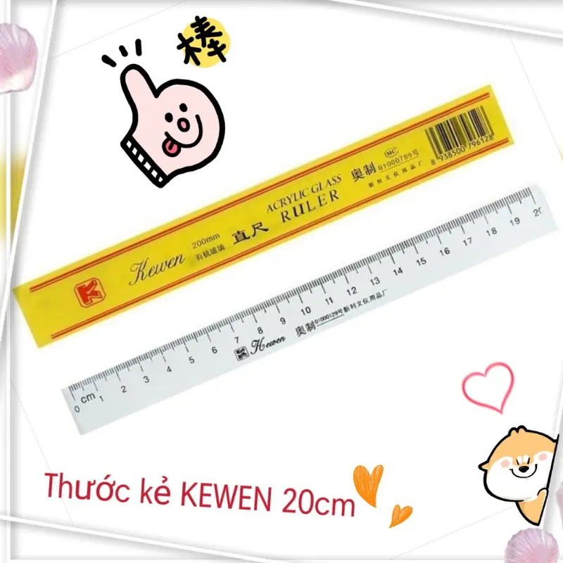 Thước kẻ 20cm - 30 cm Kewen loại Đẹp - Bền - Không Phai Mờ 0