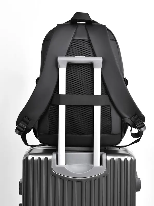 Letters Pattern Backpack, Large Capacity Commuter Backpack, Business Computer Bag, Outdoor Casual Backpack for Men 8