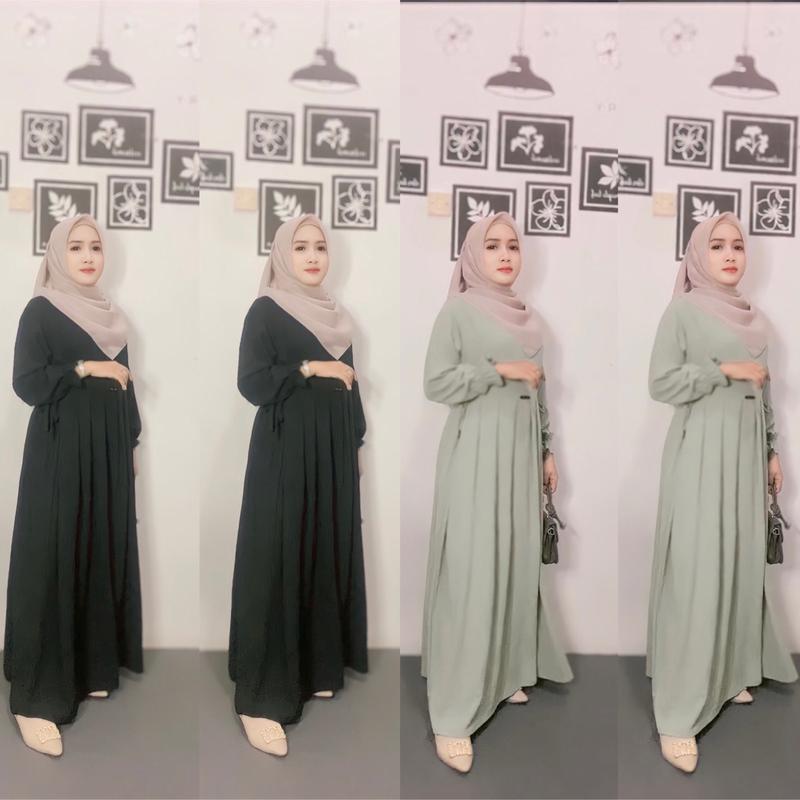 Mila Dress Jumbo Ld 120 Dress Wanita Cringkel Airflow Busui Frendly 2