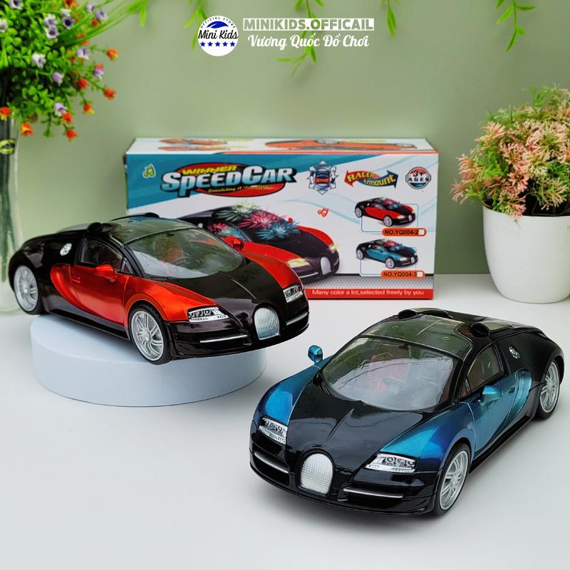 Đồ chơi siêu xe Bugati size lớn chạy pin (tặng kèm pin) phát có đèn sáng dành cho bé - MiniKids Toy 9